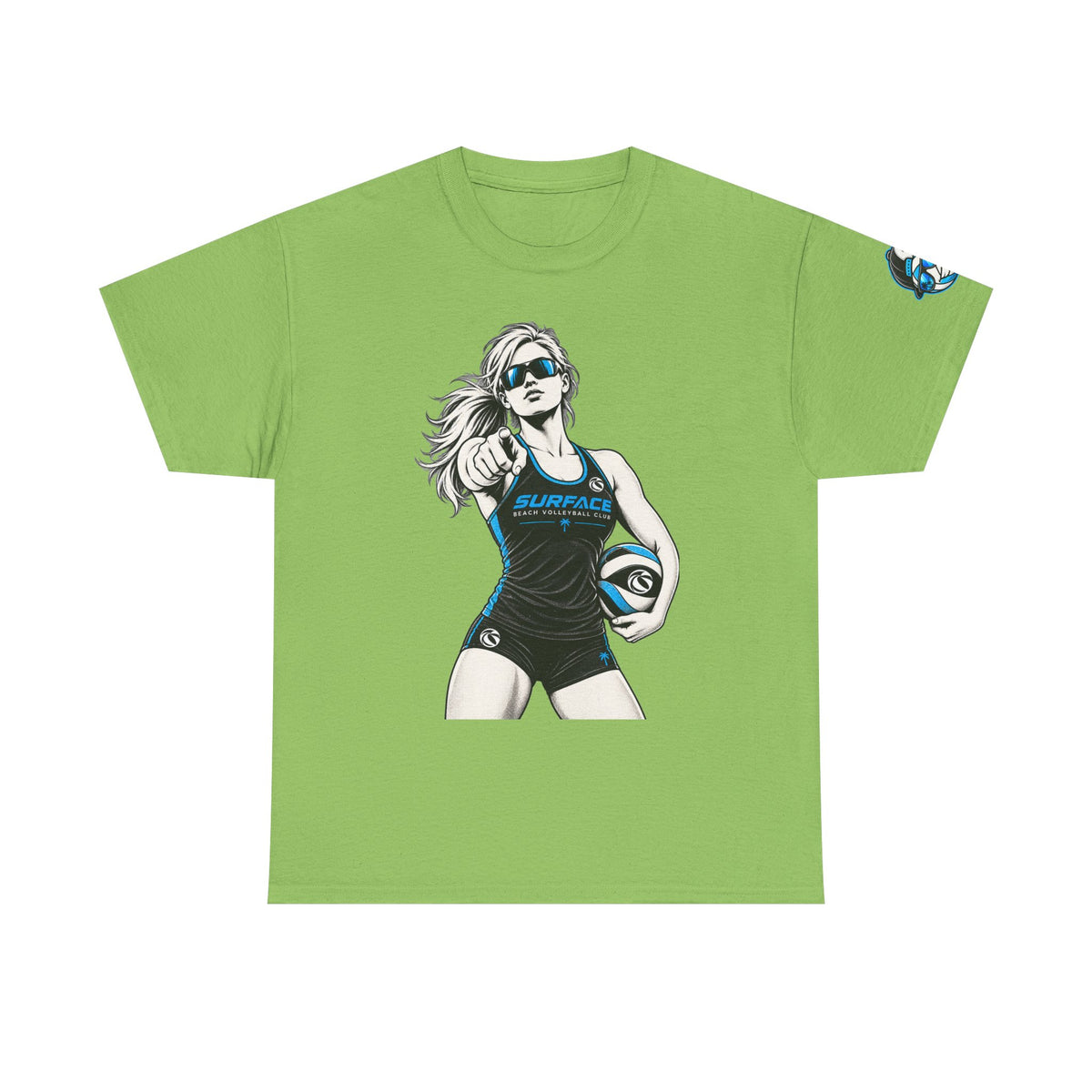 Volleyball Player Graphic Tee — Fierce Female Athlete Design