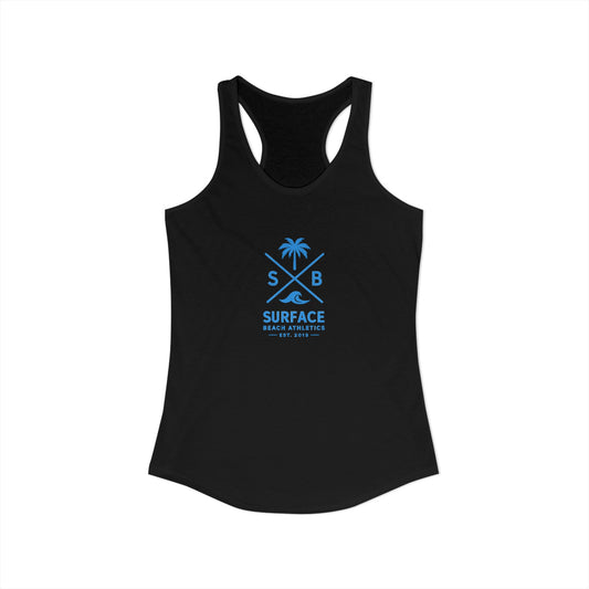 Surface Beach Volleyball Club Women's Racerback Tank - Cross logo
