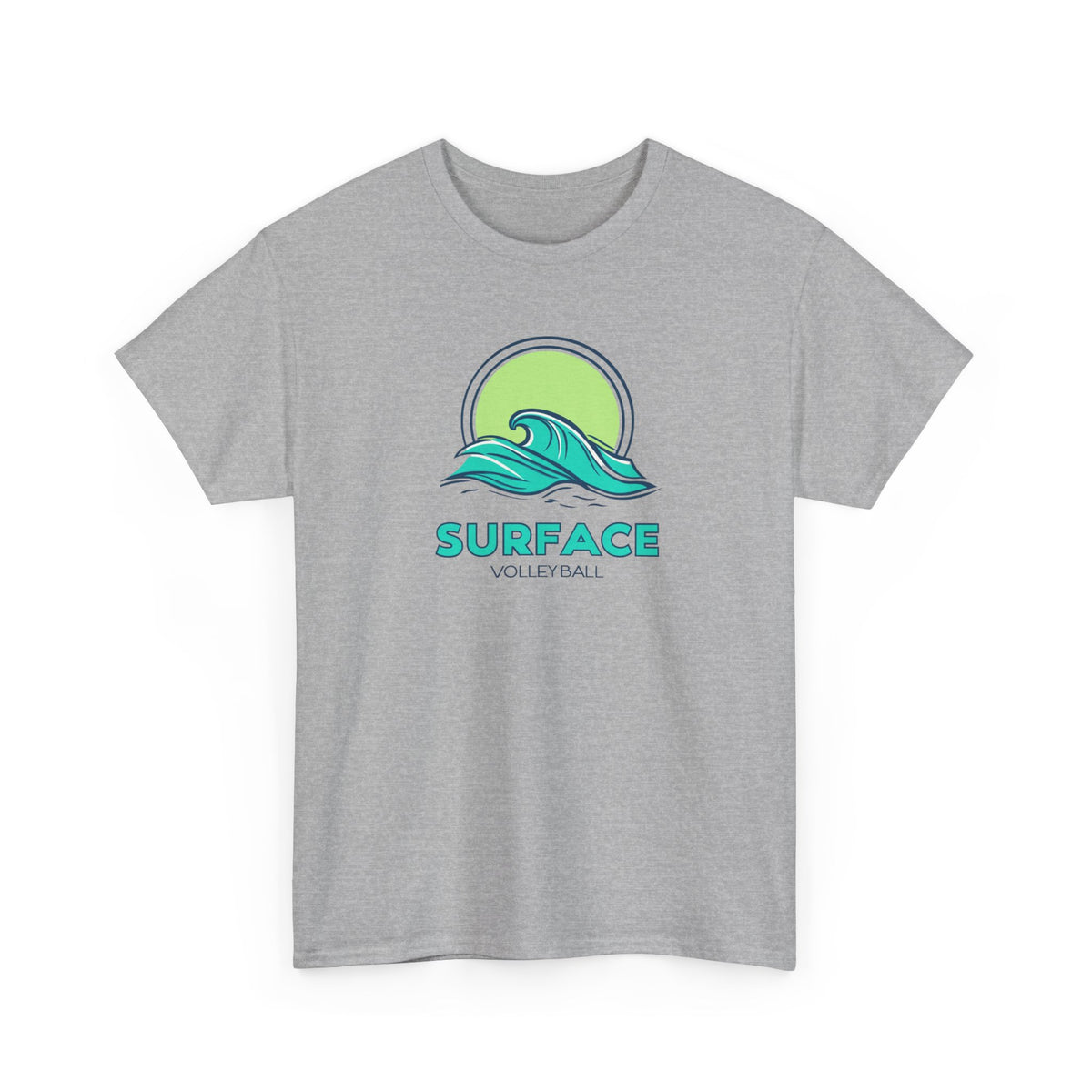 Surface Volleyball Tee — Retro Wave Surf Logo T‑Shirt