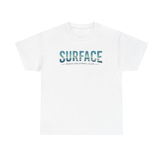 Surface Beach Club T-Shirt — Vintage Palm & Wave Logo Tee