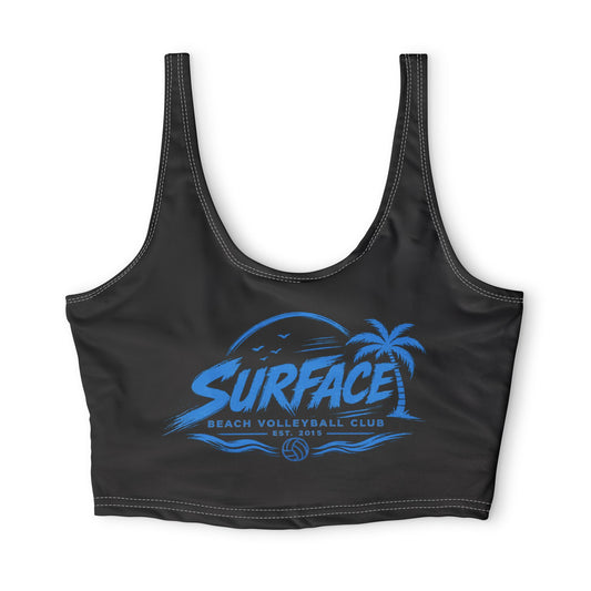 Surface Beach Volleyball Club Sports Bra — Coastal Surf Logo Activewear