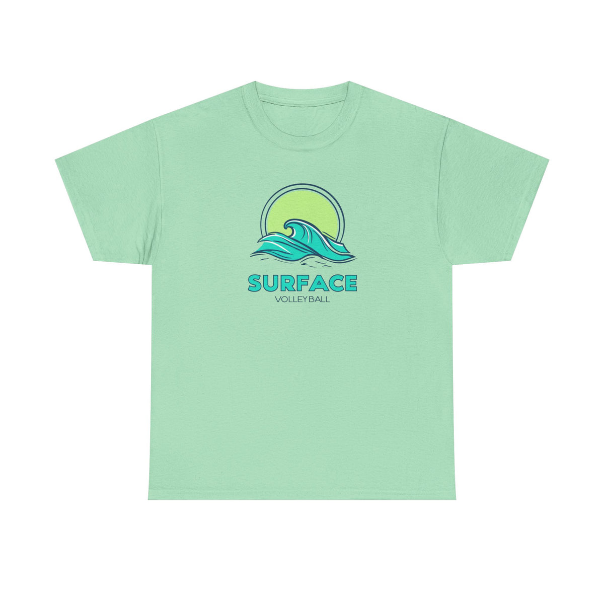 Surface Volleyball Tee — Retro Wave Surf Logo T‑Shirt