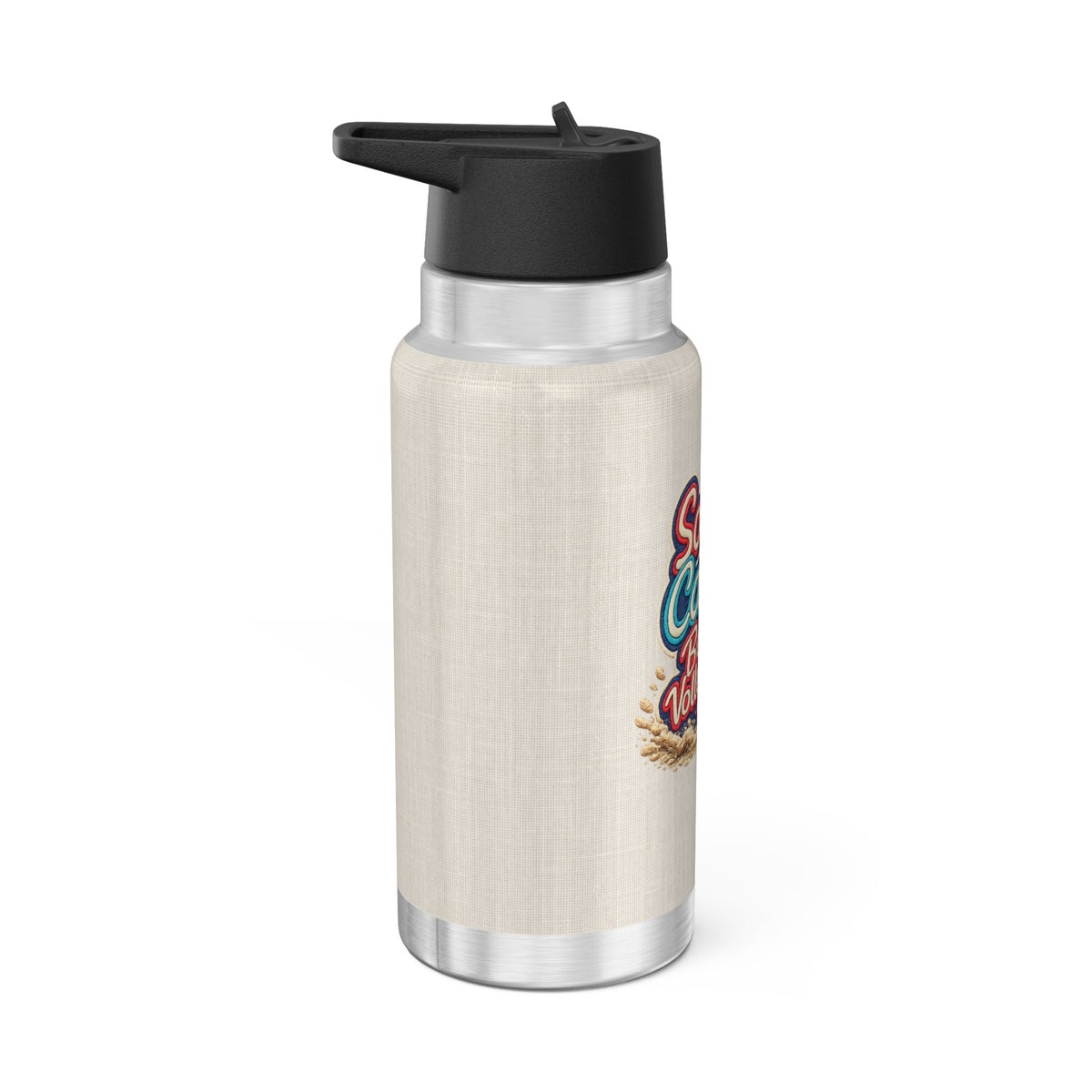 32oz Tumbler — "Sorry, Can't. Beach Volleyball" Stainless Insulated Water Bottle