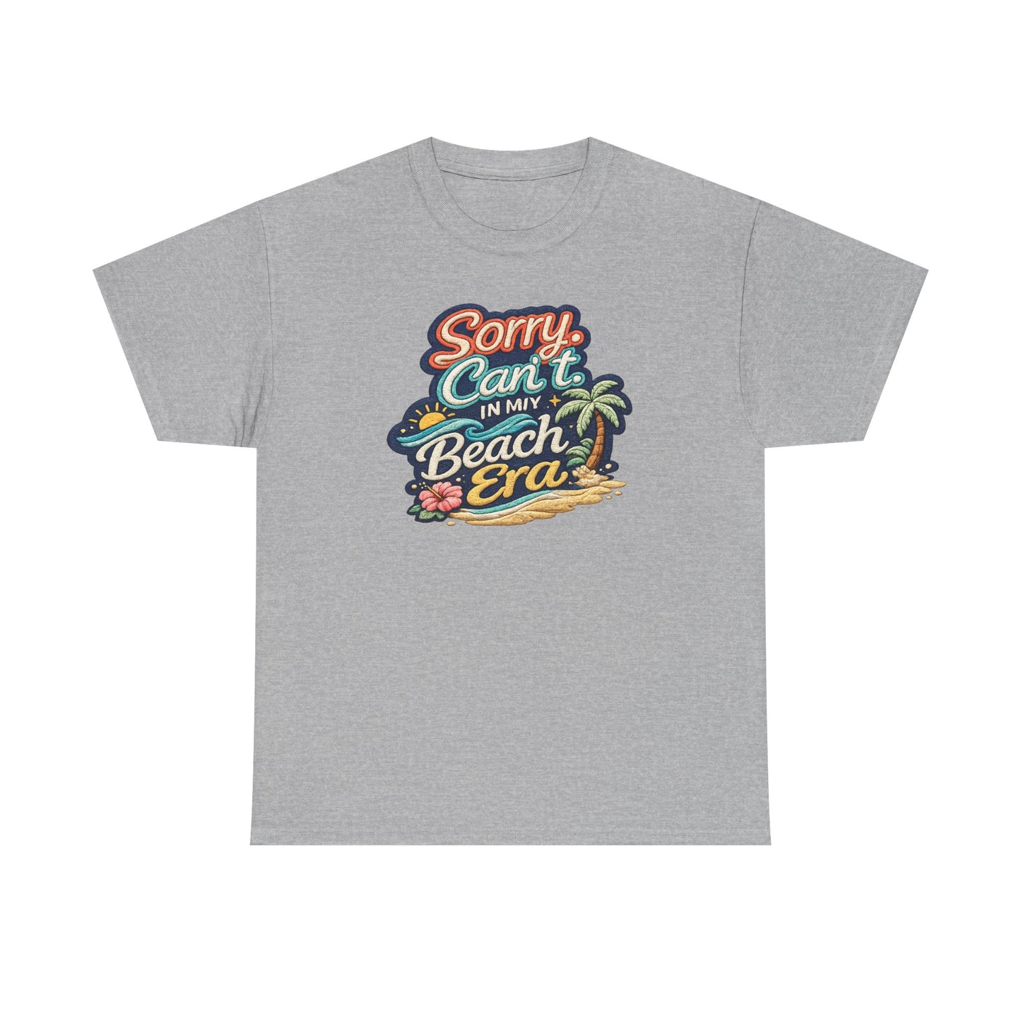 Sorry Can't, In My Beach Era Tee — Retro Tropical Palm Beach Vacation T‑Shirt