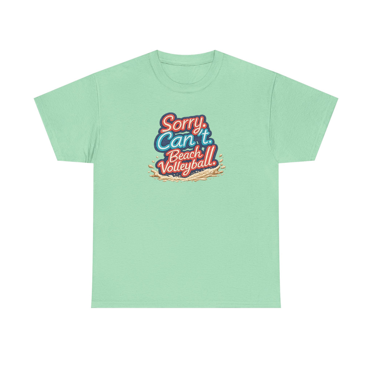 Beach Volleyball Tee — "Sorry, Can't. I’ve Got Beach Volleyball" Retro Graphic