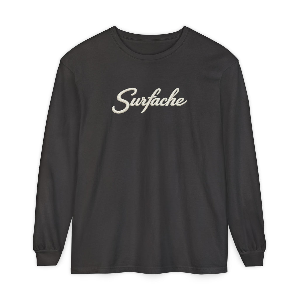 Surfache Long Sleeve T‑Shirt — Coastal Bird Patch Graphic