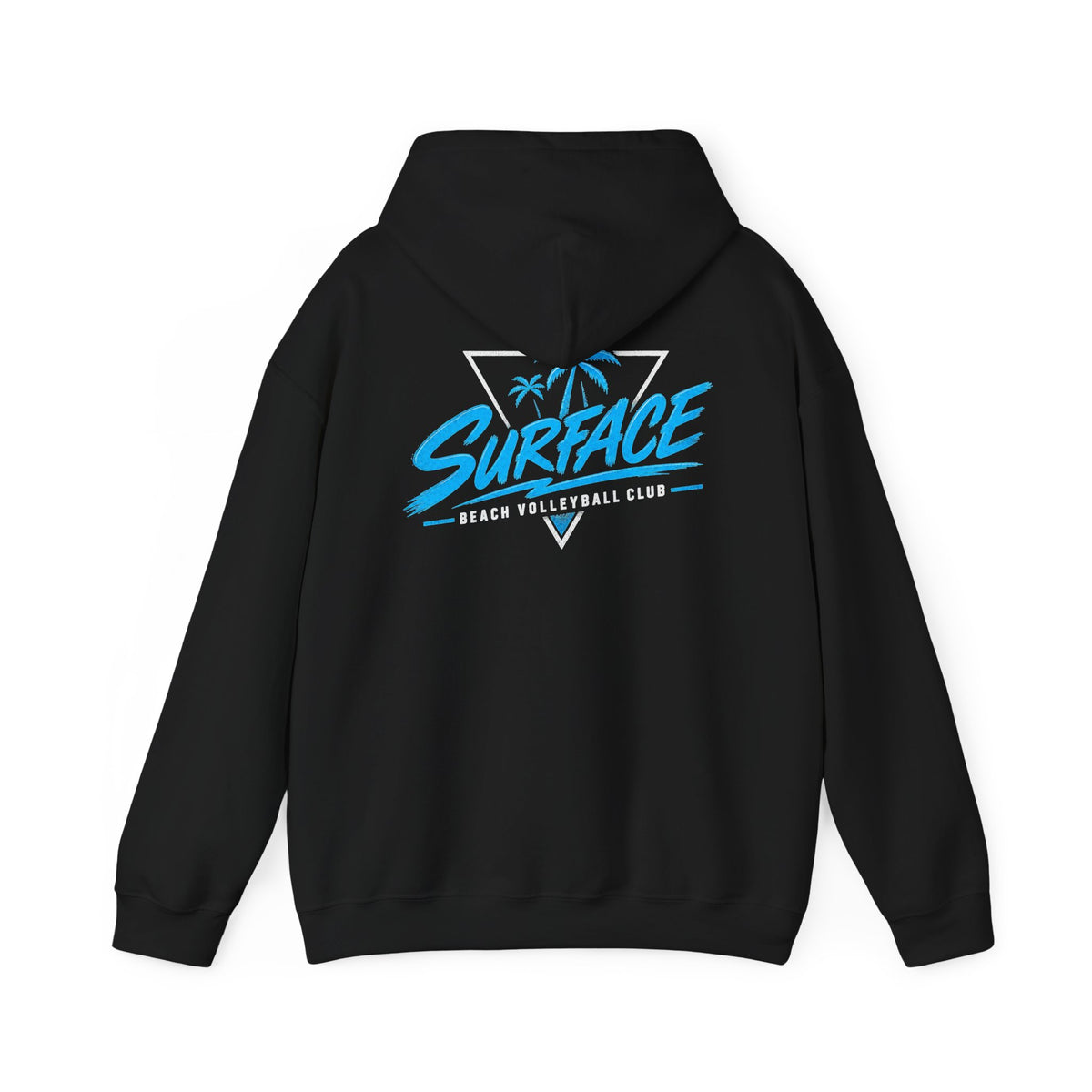 Surface Palm Tree Hoodie — Retro Beach Surf Graphic Hoodie