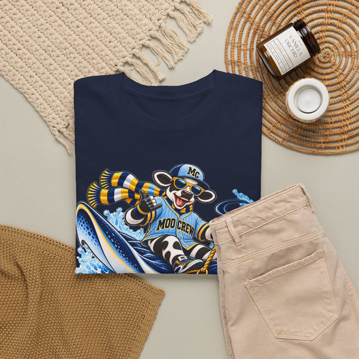 Moo Crew In 4 Retro WI Teams Graphic Tee