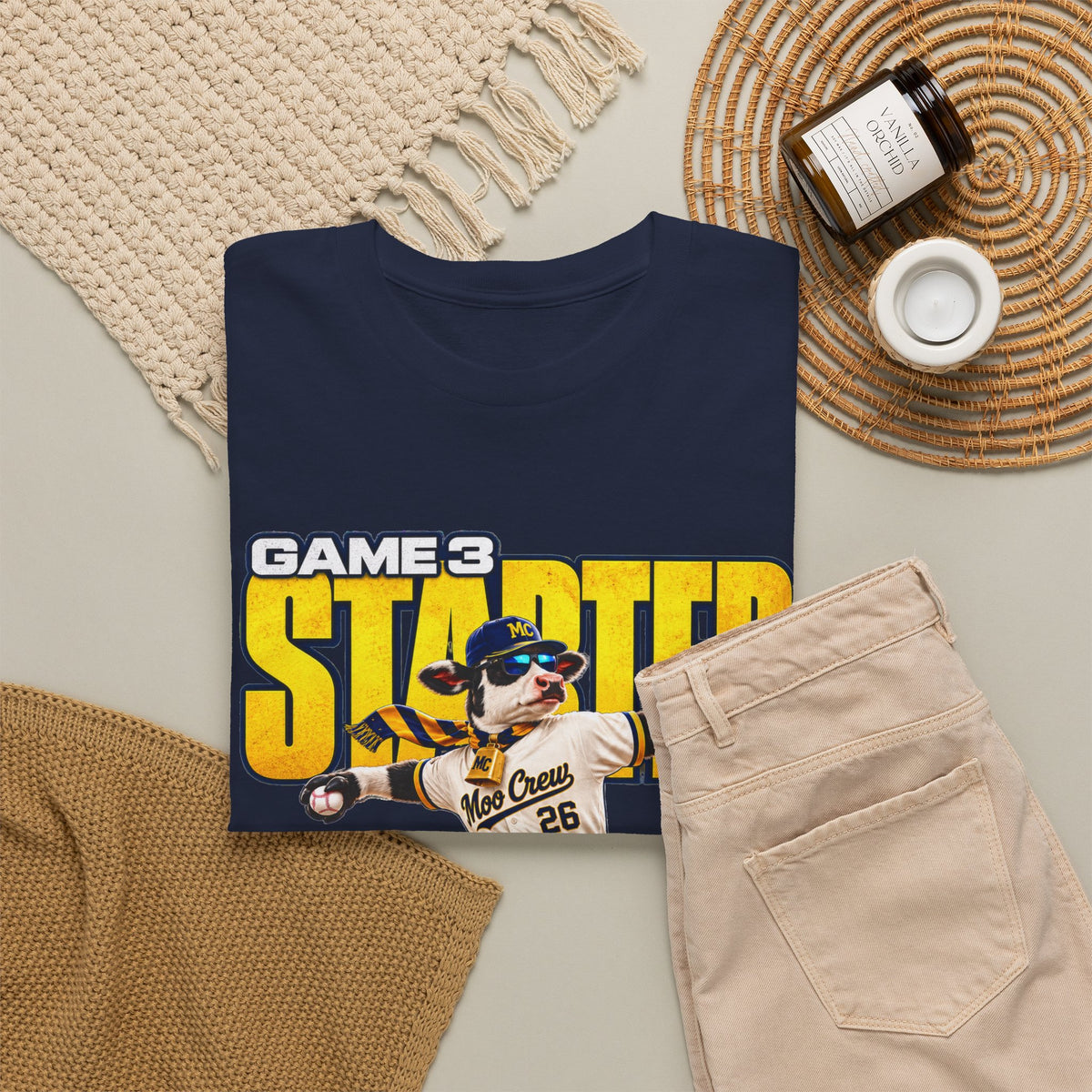 Moo Crew Game 3 Starter Baseball T-Shirt – The Big Cheese