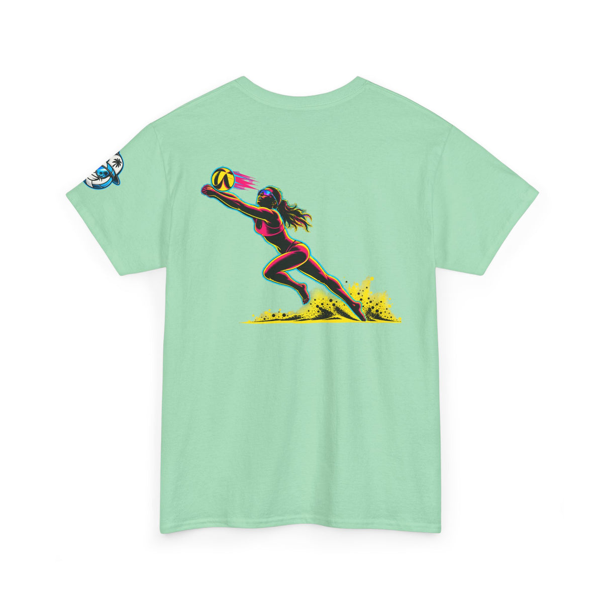 Beach Volleyball Tee — "Surface" Sunset Surface Club Graphic T-Shirt