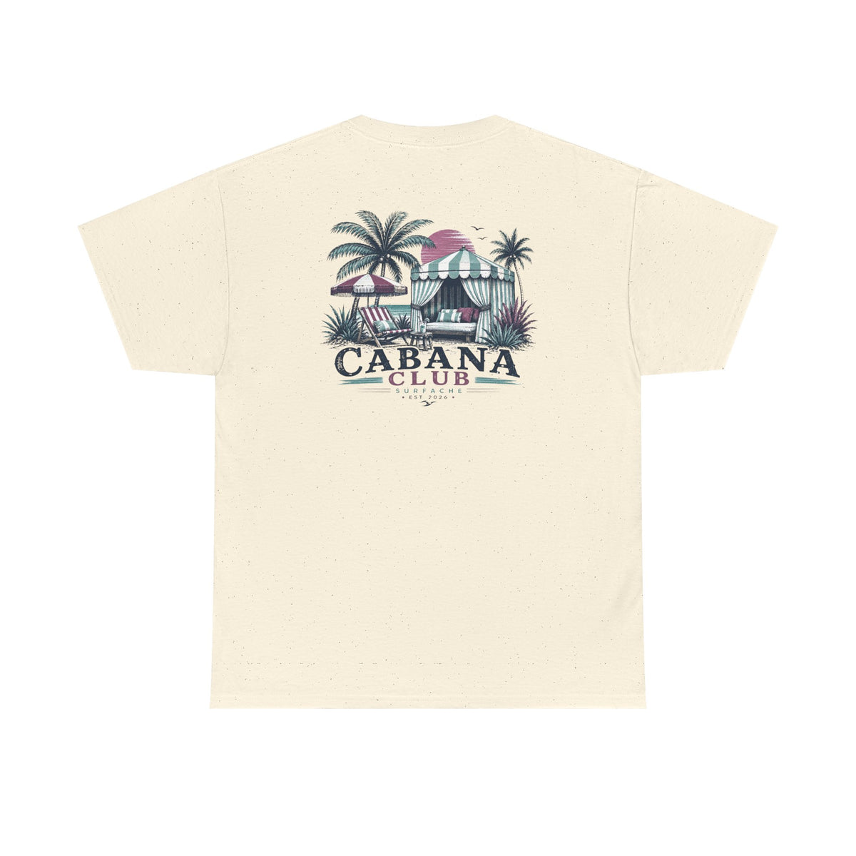 Surfache Cabana Club T‑Shirt – Tropical Beach Cabana Graphic Tee