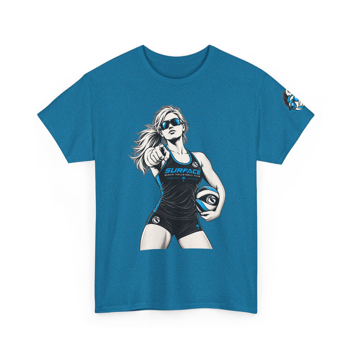 Volleyball Player Graphic Tee — Fierce Female Athlete Design