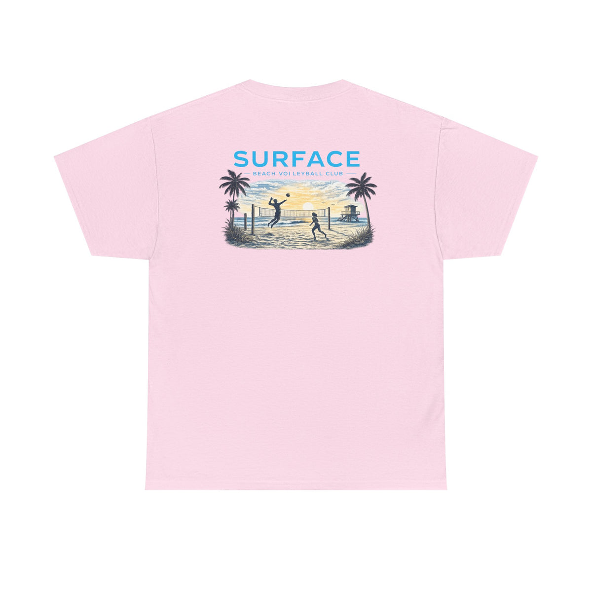 Surface Beach Volleyball Club T-Shirt — Coastal Sunset Volley Tee