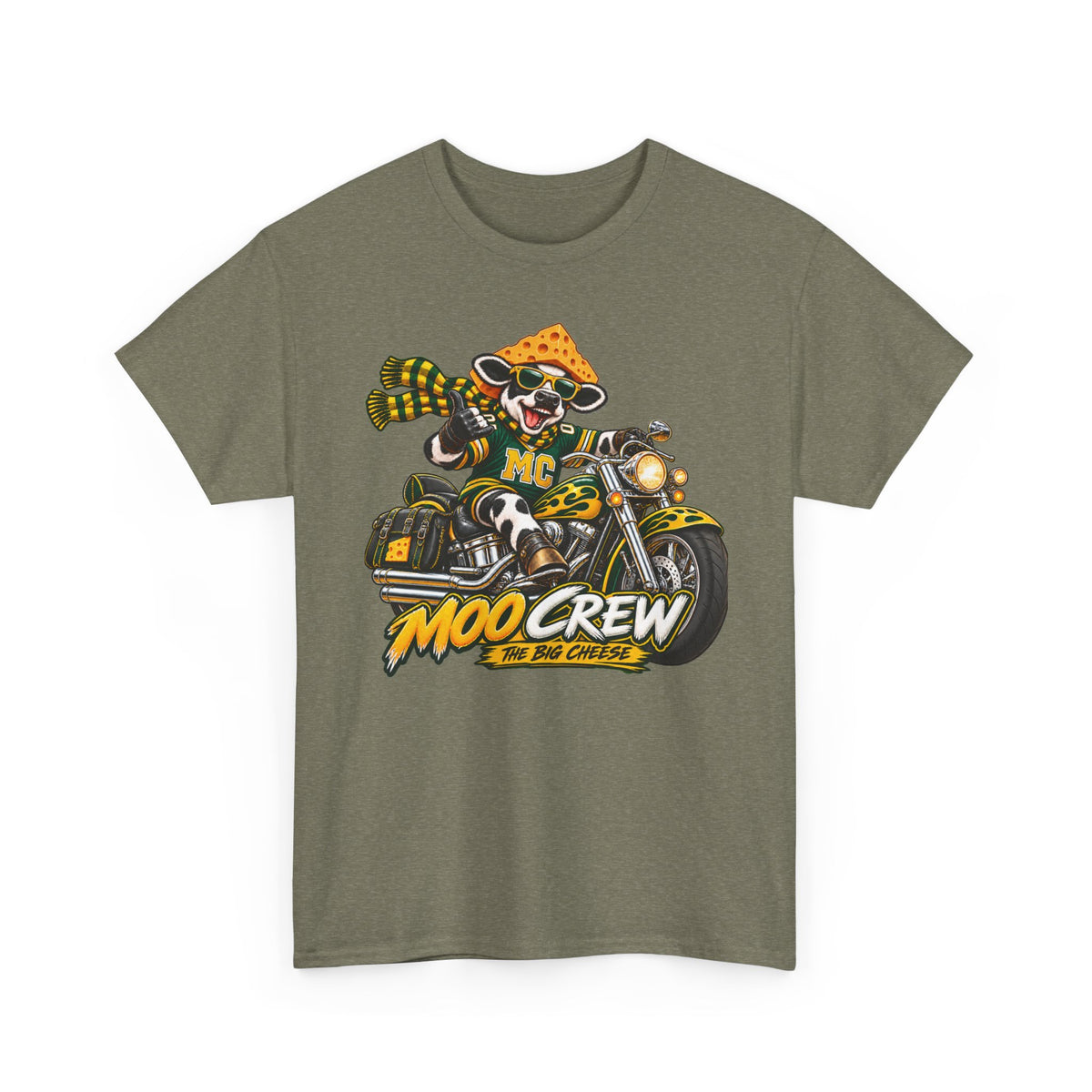 Moo Crew WI Teams Game Day Motorcycle Graphic Tee The Big Cheese
