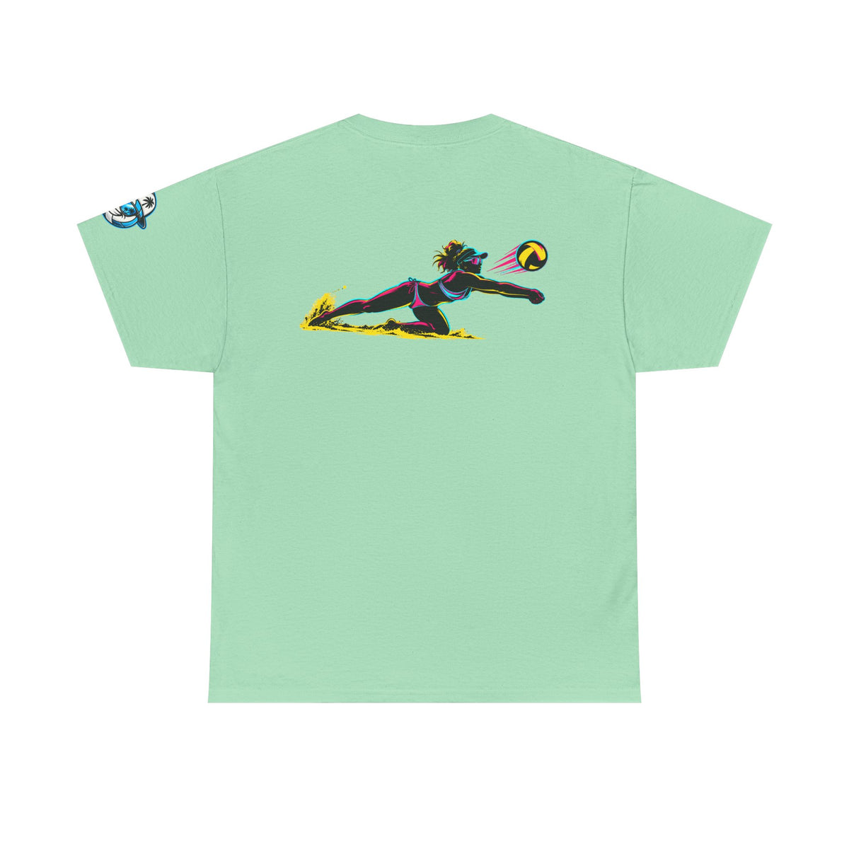 Beach Volleyball Tee — "Surface" Club Surf Sun Graphic Shirt