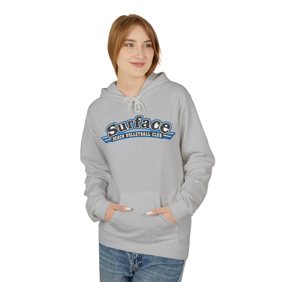 Surface Beach Volleyball Hoodie — Retro Palm Beach Volleyball Club Design