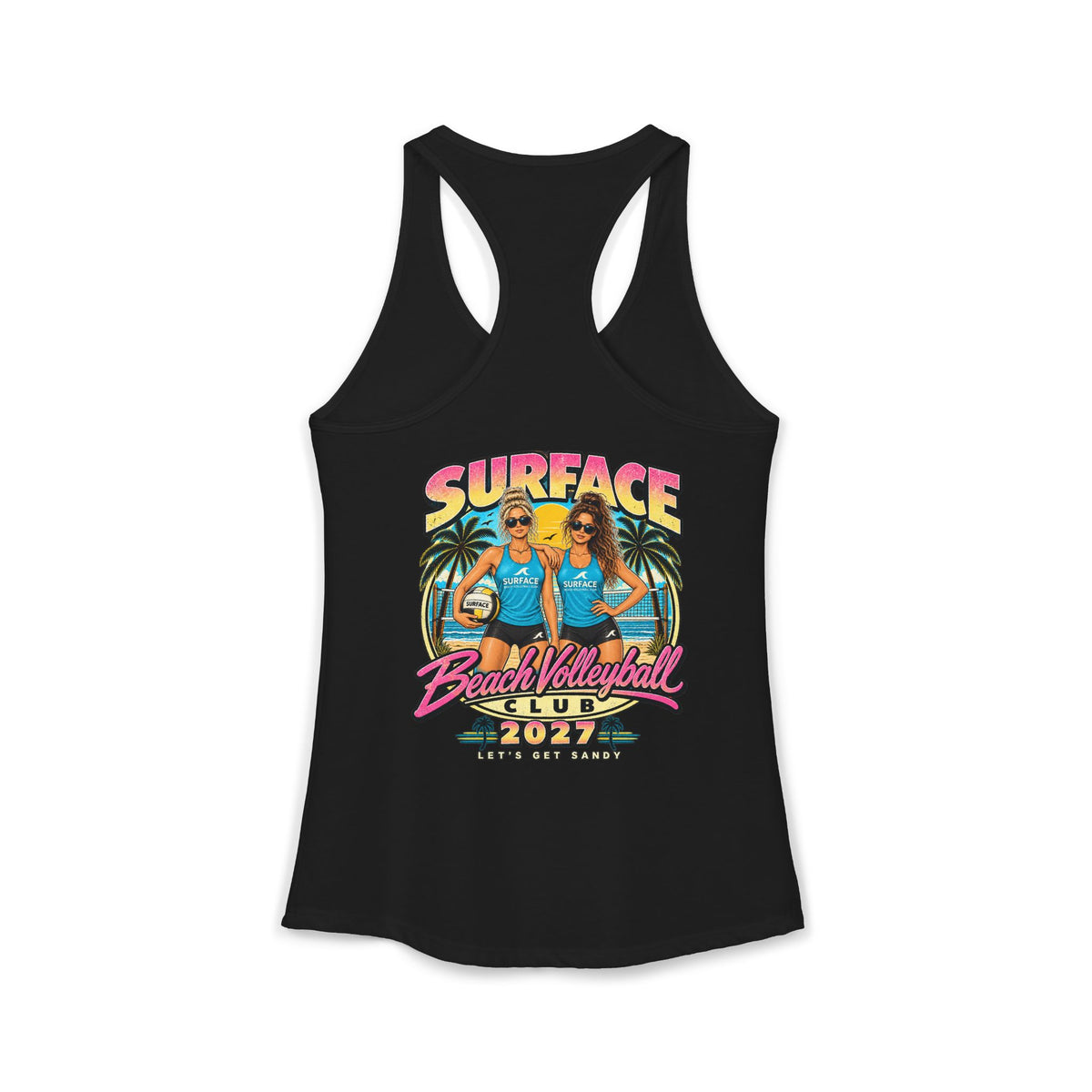 Surface Beach Volleyball Club Women's Racerback Tank -Retro