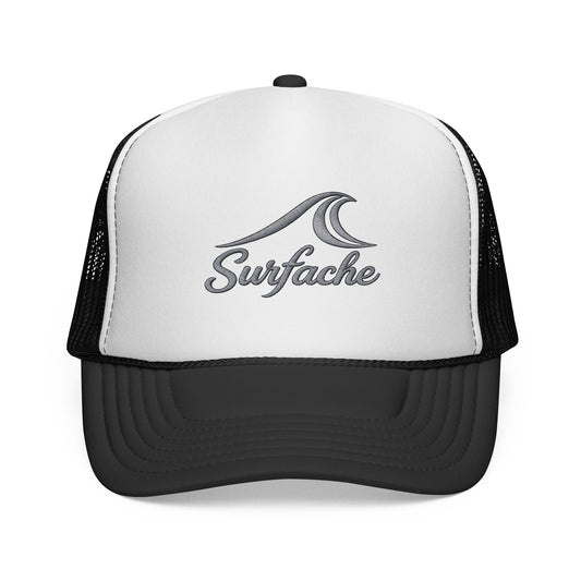 Surfache Wave Trucker Hat — Vintage Surf Logo Cap for Beach Lovers