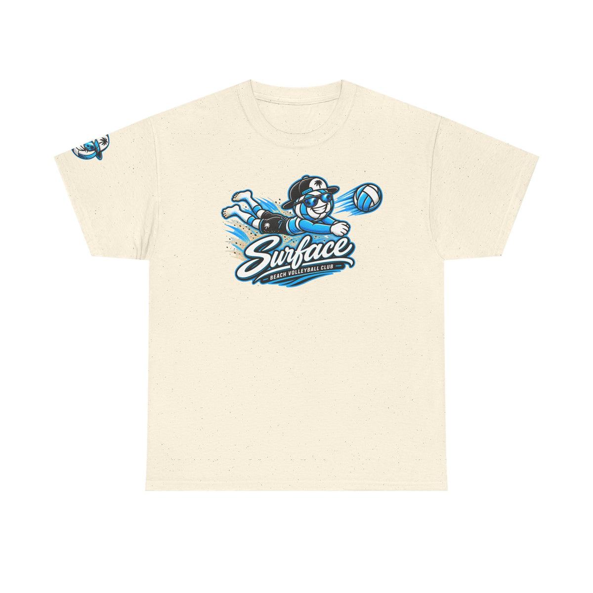 Surface Volleyball Mascot T-Shirt — Beach Volleyball Dive Graphic Tee
