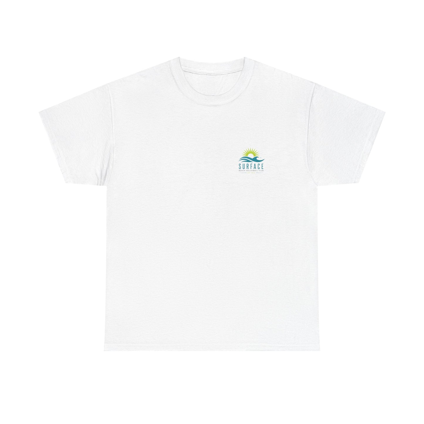 Surface Beach Volleyball Club Tee — Surf Wave & Sun Graphic T-Shirt