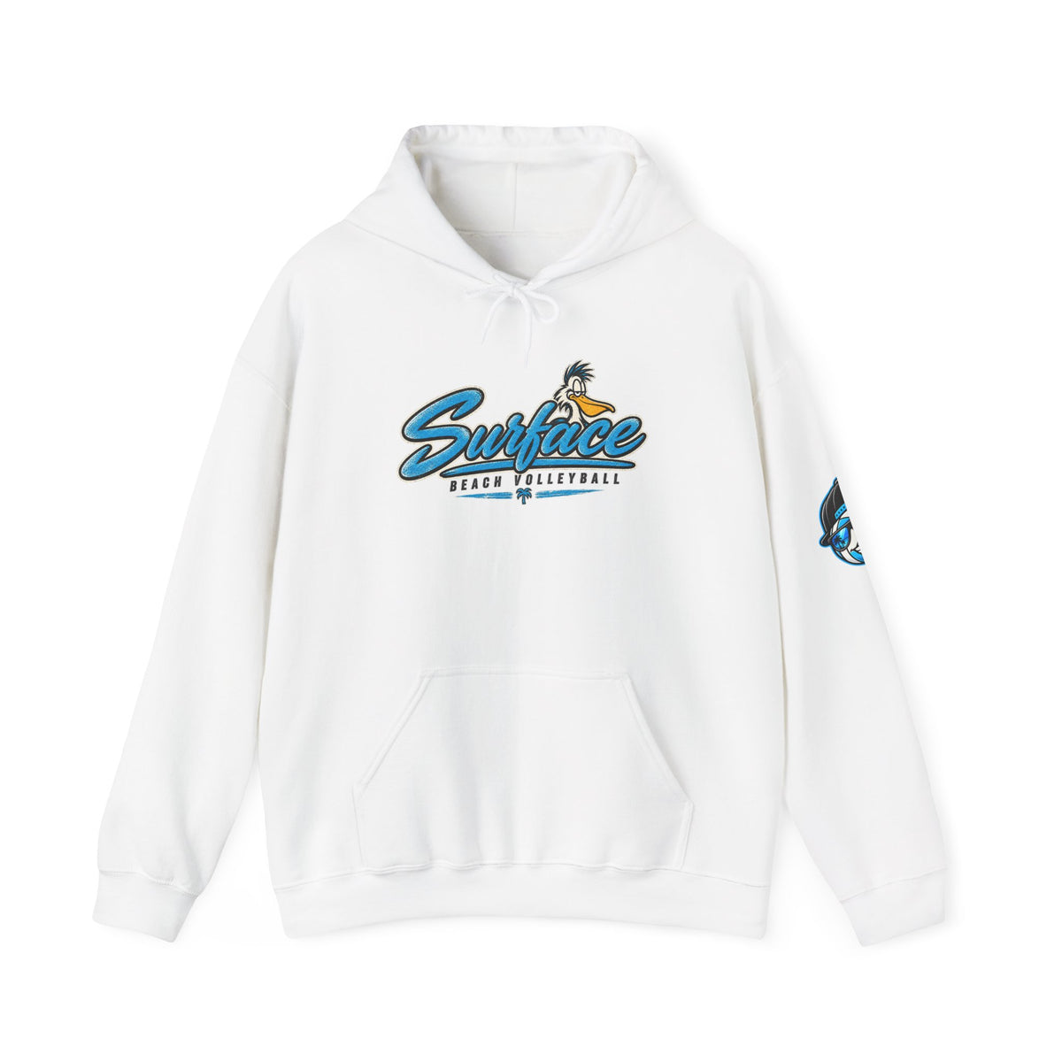 Surface Beach Volleyball Club Retro Mascot Logo Hoodie