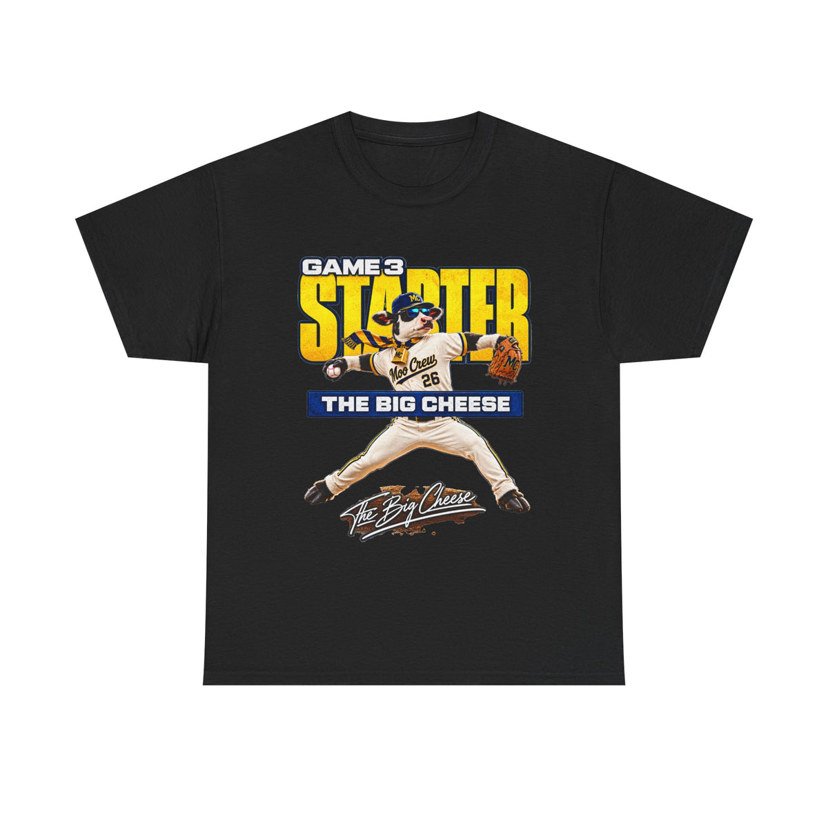 Moo Crew Game 3 Starter Baseball T-Shirt – The Big Cheese