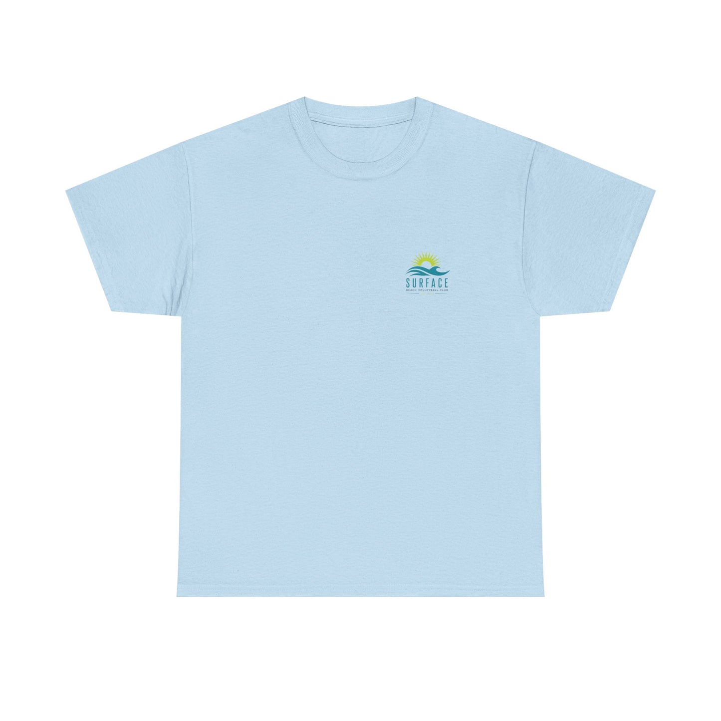 Surface Beach Volleyball Club Tee — Surf Wave & Sun Graphic T-Shirt