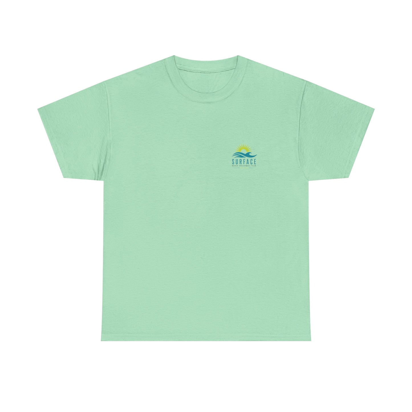 Surface Beach Volleyball Club Tee — Surf Wave & Sun Graphic T-Shirt