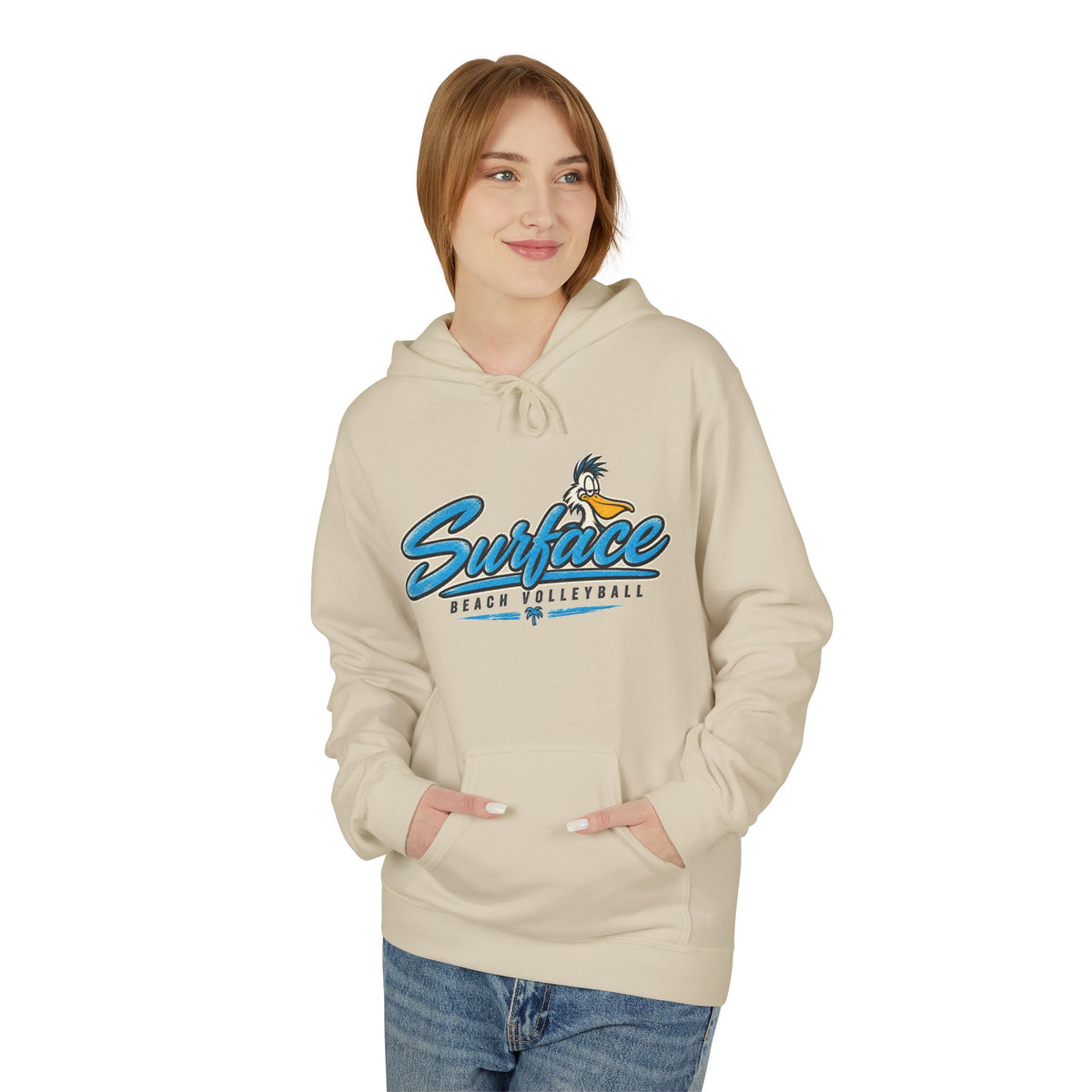 Surface Beach Volleyball Hoodie — Coastal Team Logo Pullover