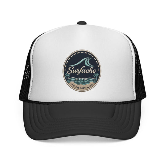 Surfache Coastal Wave Trucker Cap — Vintage Surf Patch Hat