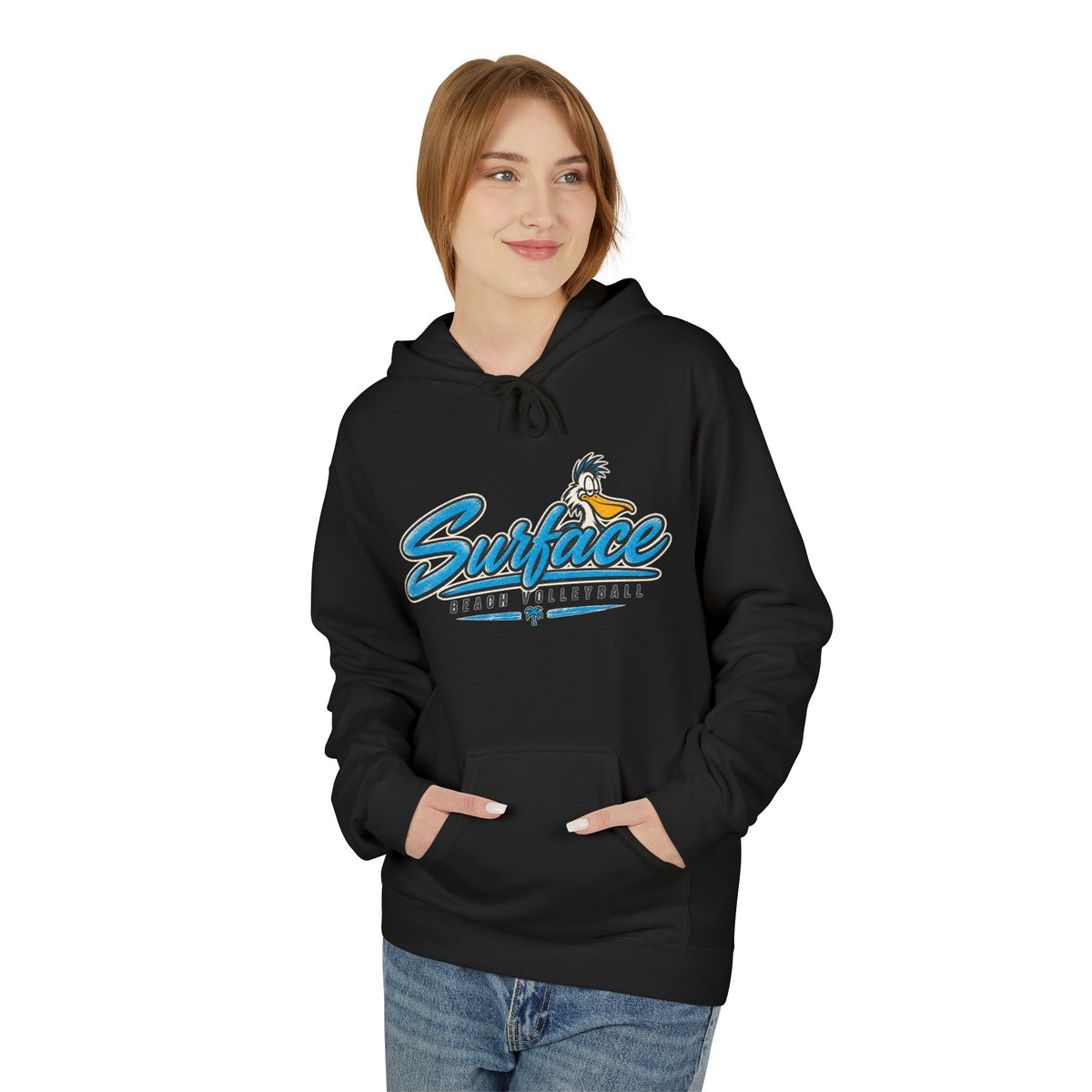 Surface Beach Volleyball Hoodie — Coastal Team Logo Pullover