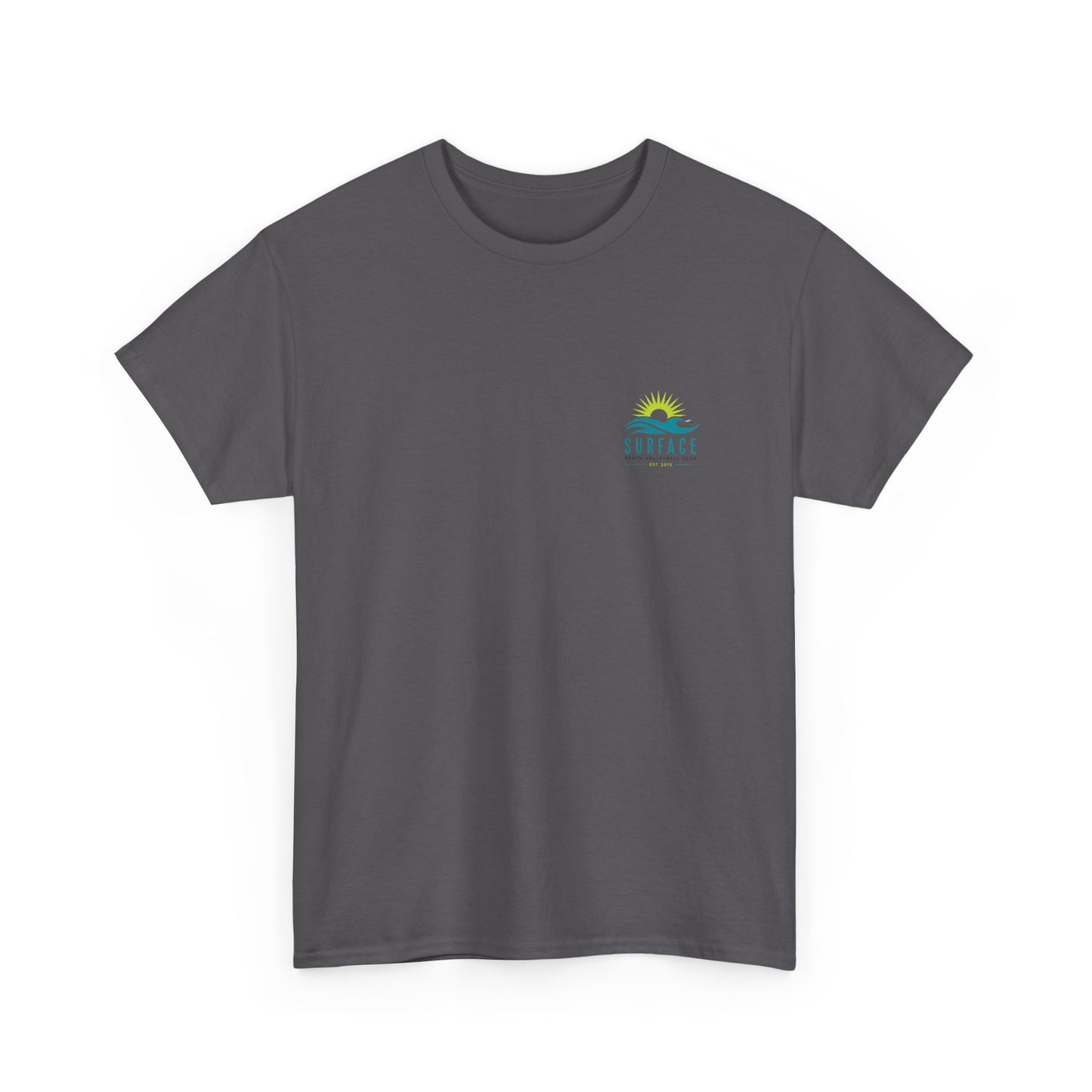 Surface Beach Volleyball Club Tee — Surf Wave & Sun Graphic T-Shirt