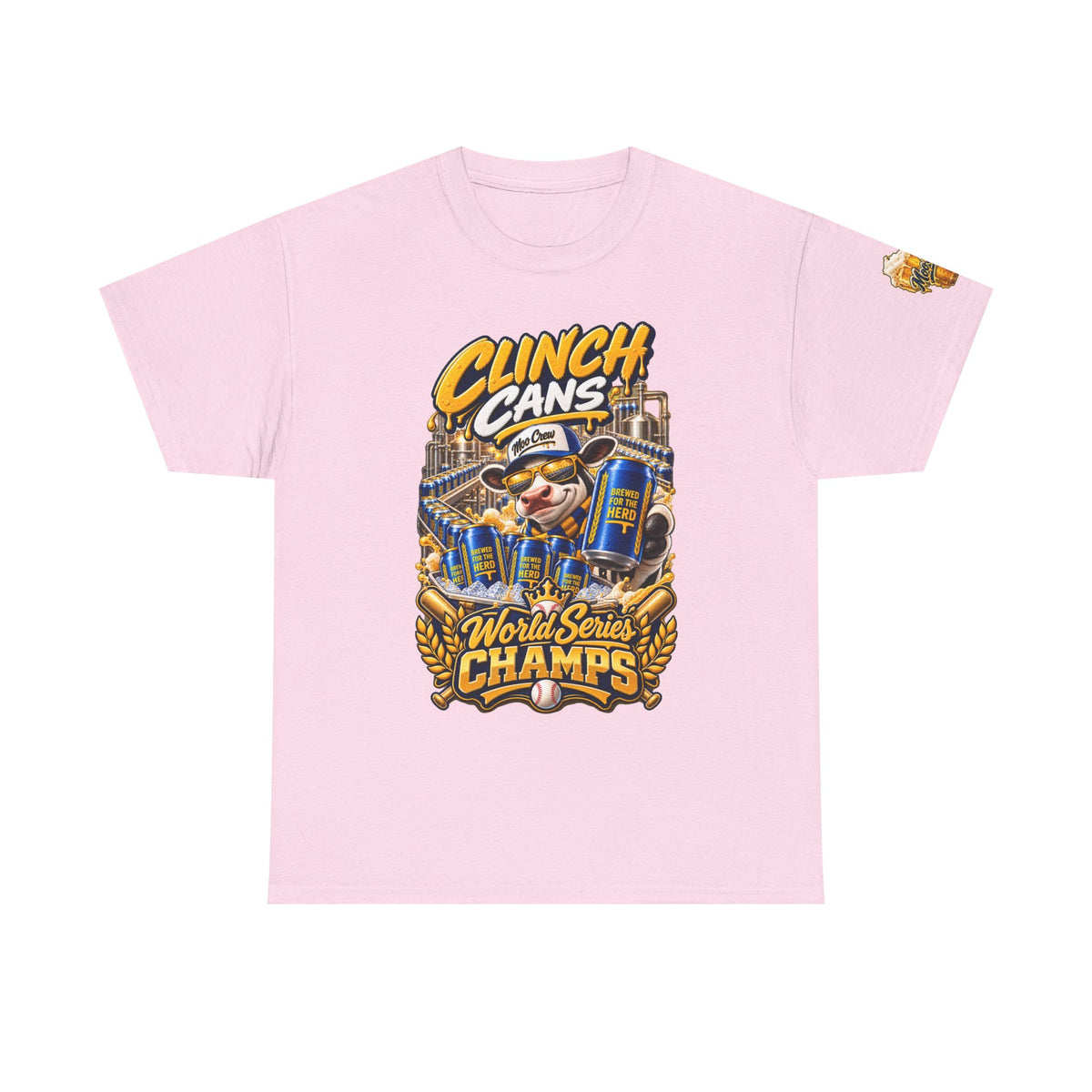 Moo Crew Clinch Cans World Series Champs Baseball Graphic Tee