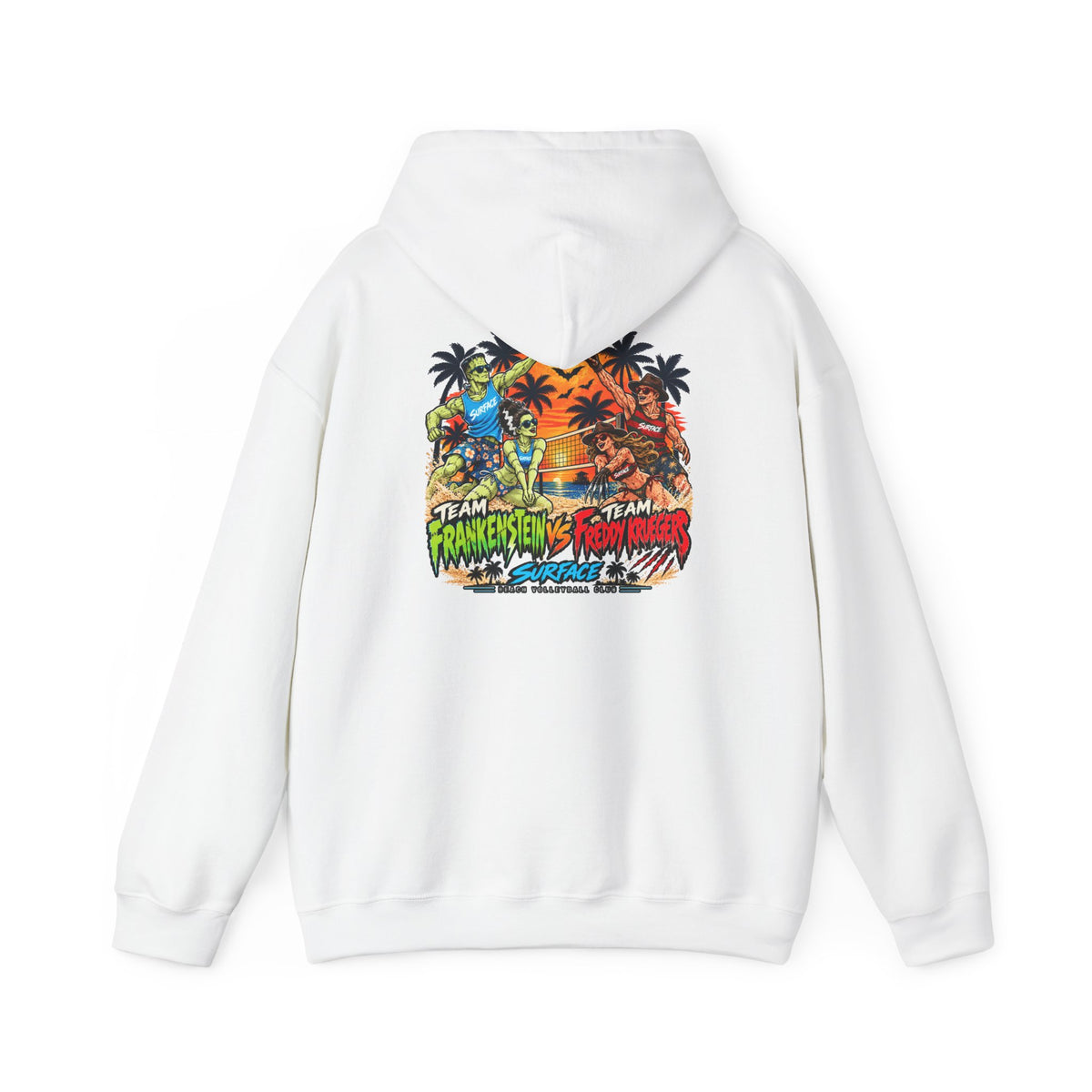 Surface Halloween Hoodie — Team Freddy Krueger vs Frankenstein