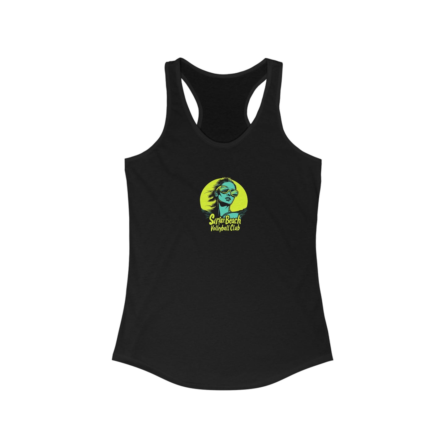 Model Logo Surface Beach Volleyball Club Women's Racerback Tank - Beach Vibes