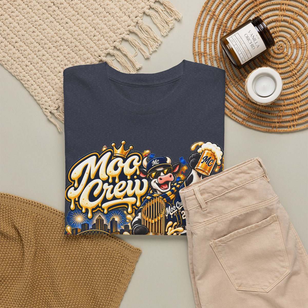 Moo Crew World Series Champions Baseball T-Shirt
