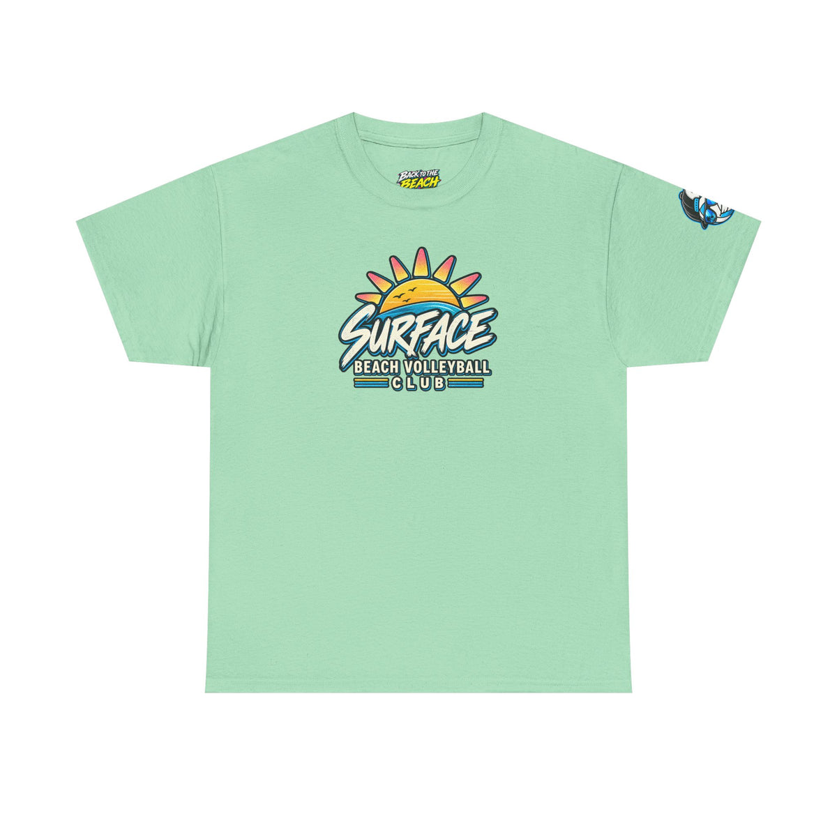 Beach Volleyball Tee — "Surface Beach Volleyball Club" Graphic Shirt