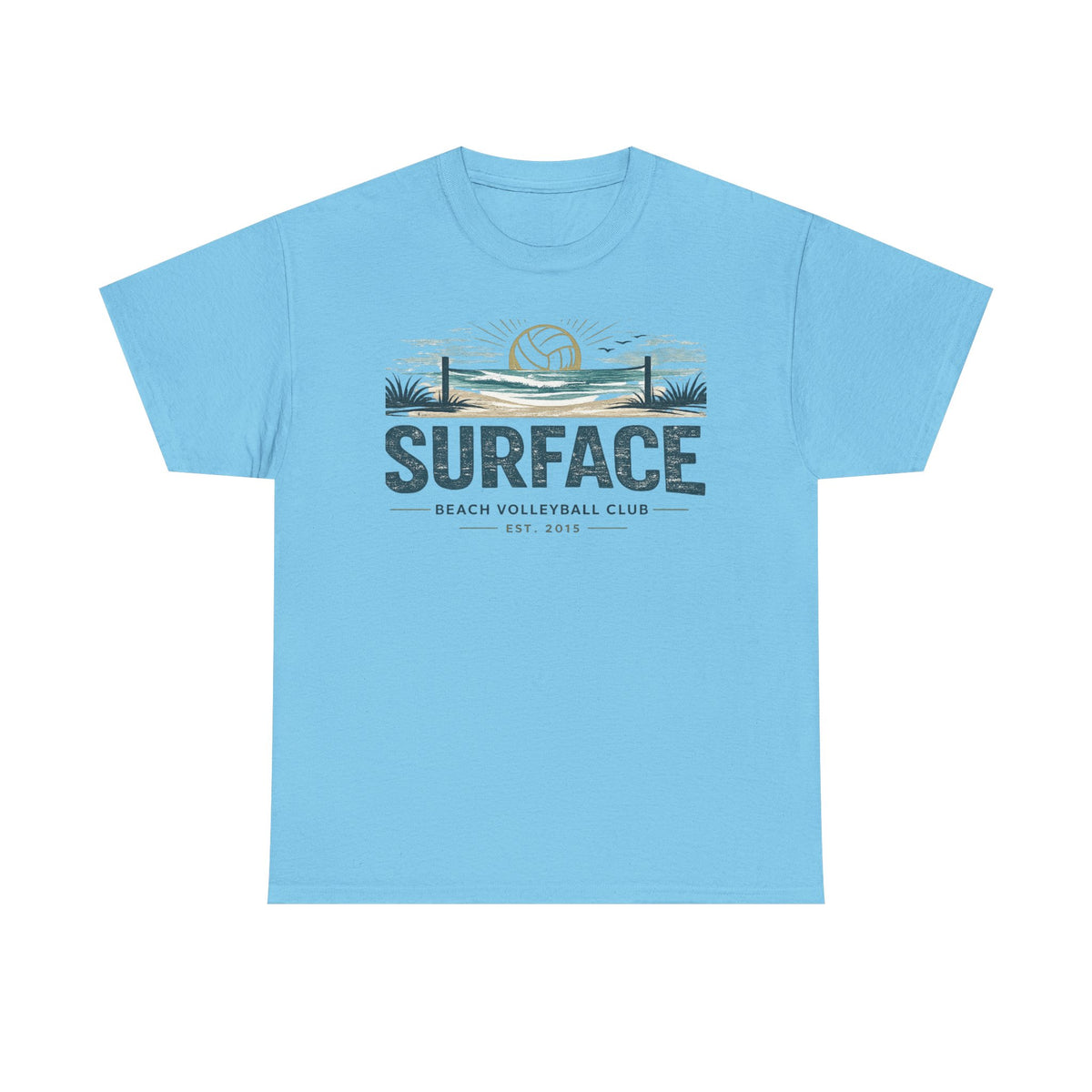 Surface Beach Volleyball Club T-Shirt — Vintage Coastal Volleyball Tee