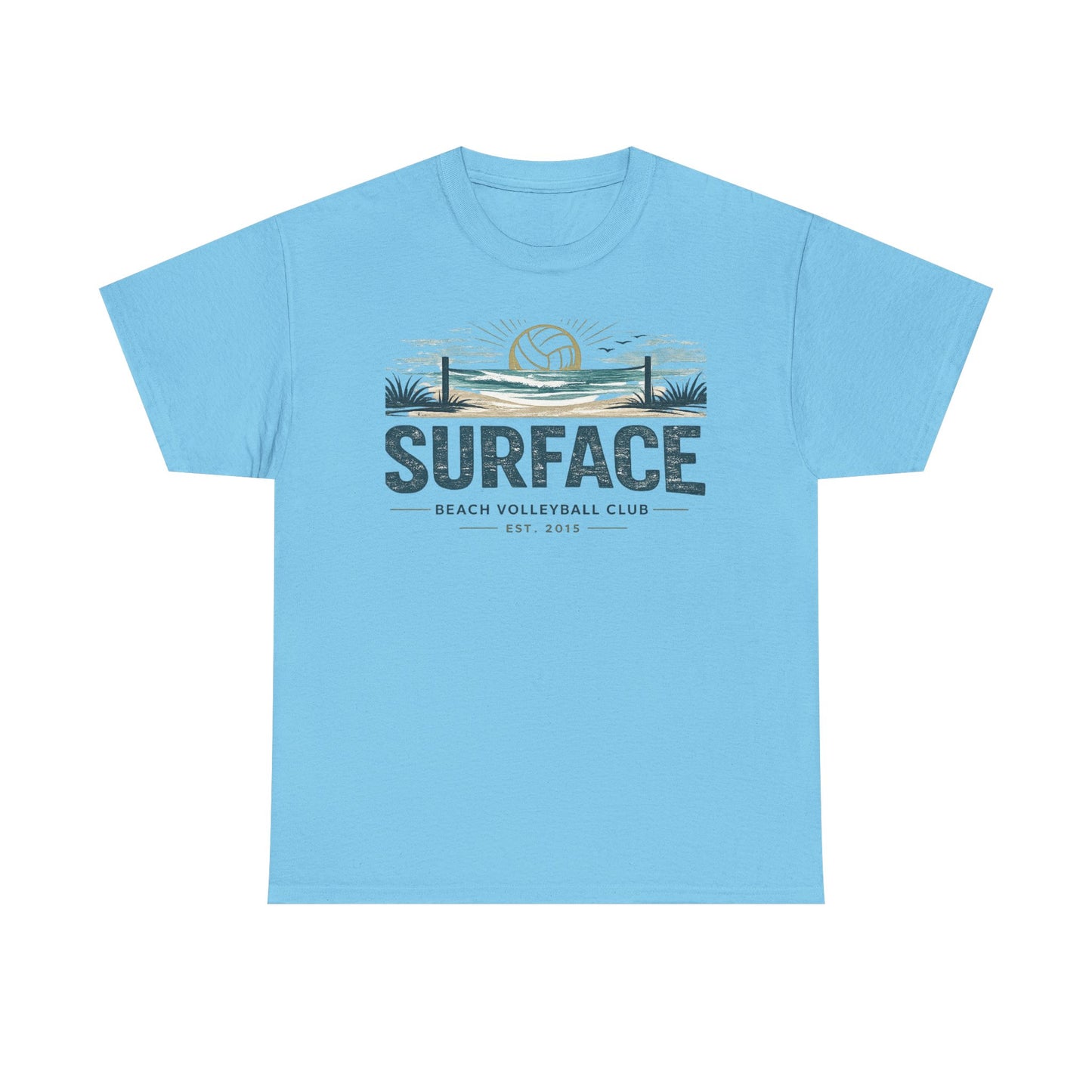 Surface Beach Volleyball Club T-Shirt — Vintage Coastal Volleyball Tee
