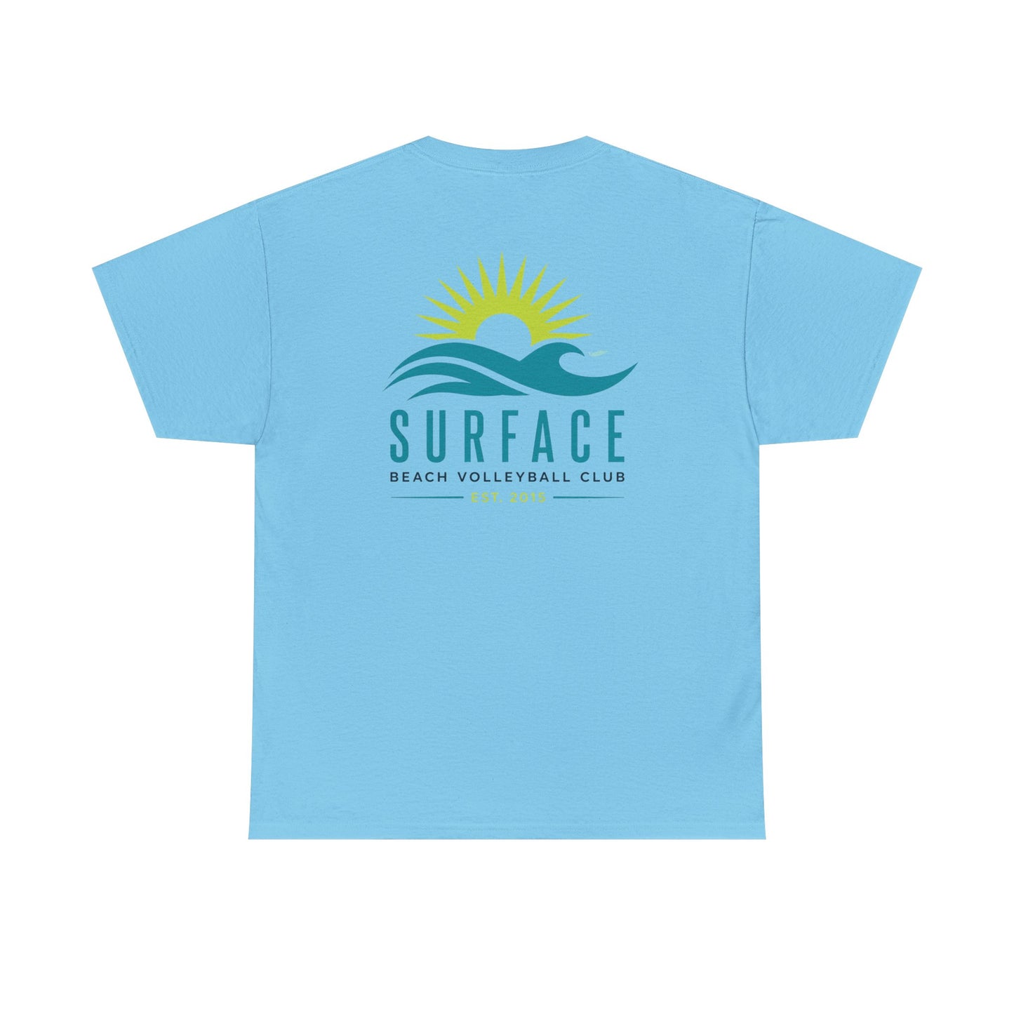 Surface Beach Volleyball Club Tee — Surf Wave & Sun Graphic T-Shirt