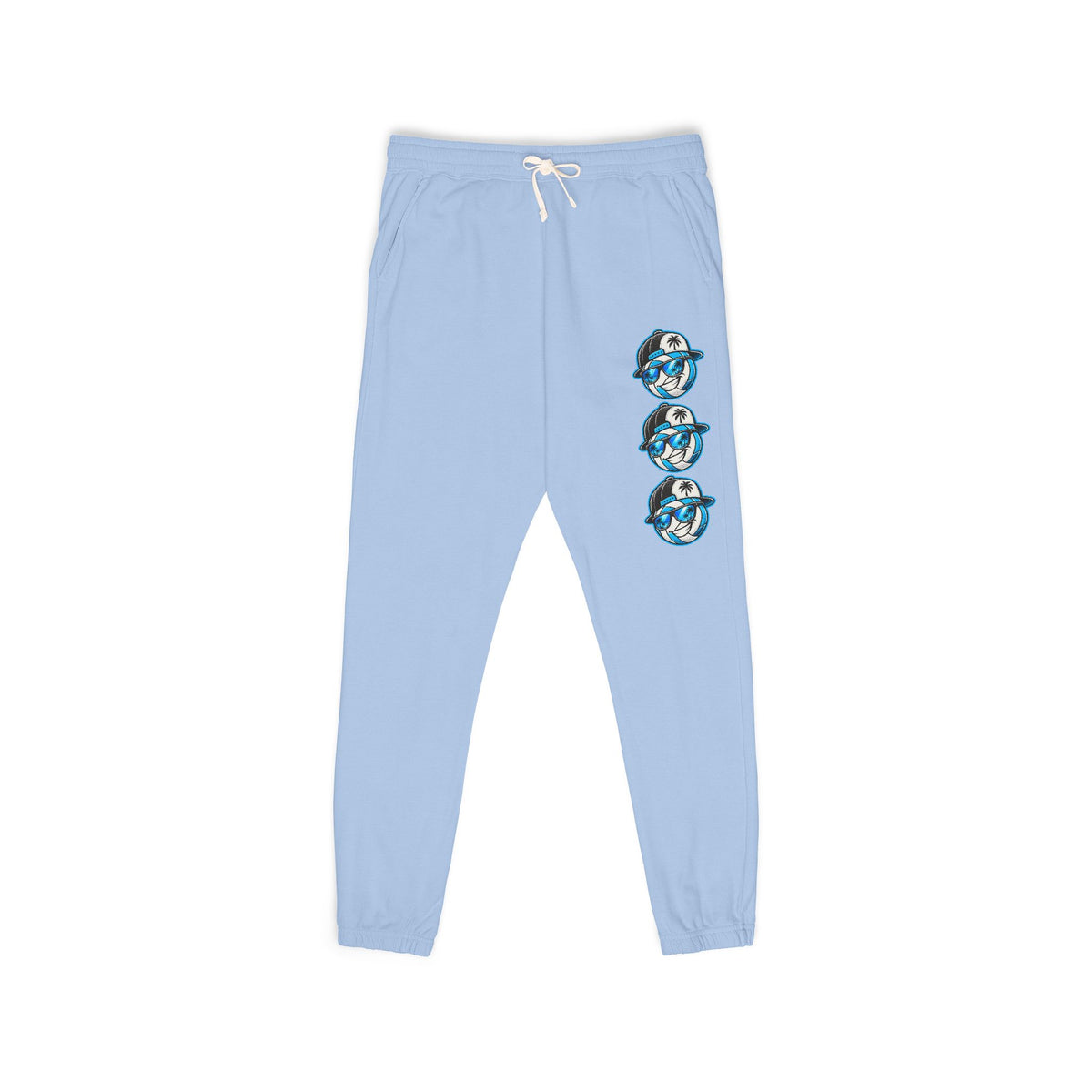 Surface Mascot Embroidered Anchor Fleece Sweatpants — Nautical Beach Vibe Joggers