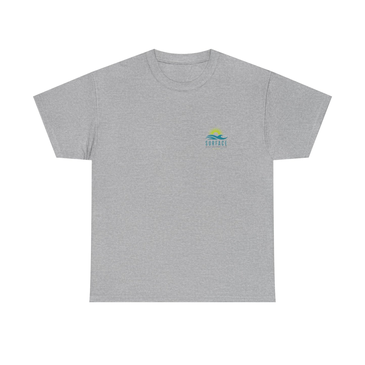 Surface Beach Volleyball Club Tee — Surf Wave & Sun Graphic T-Shirt
