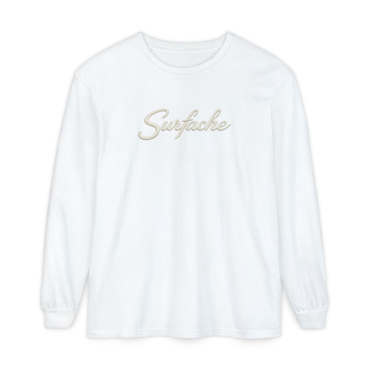 Surfache Long Sleeve T‑Shirt — Coastal Bird Patch Graphic