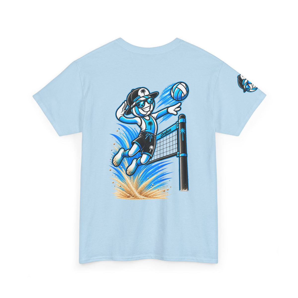 Surface Volleyball Mascot T-Shirt — Beach Volleyball Dive Graphic Tee