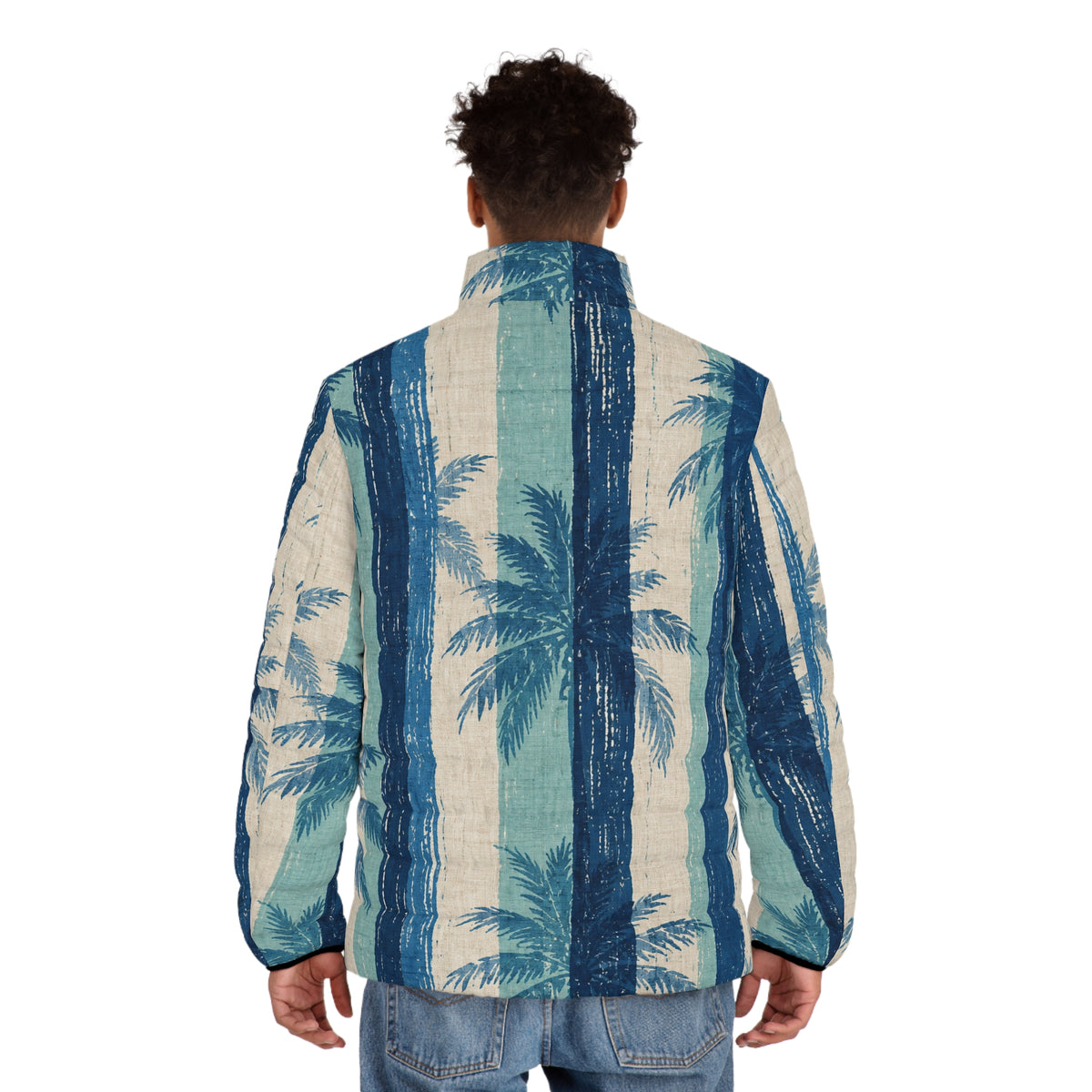 Tropical Palm Tree Puffer Jacket