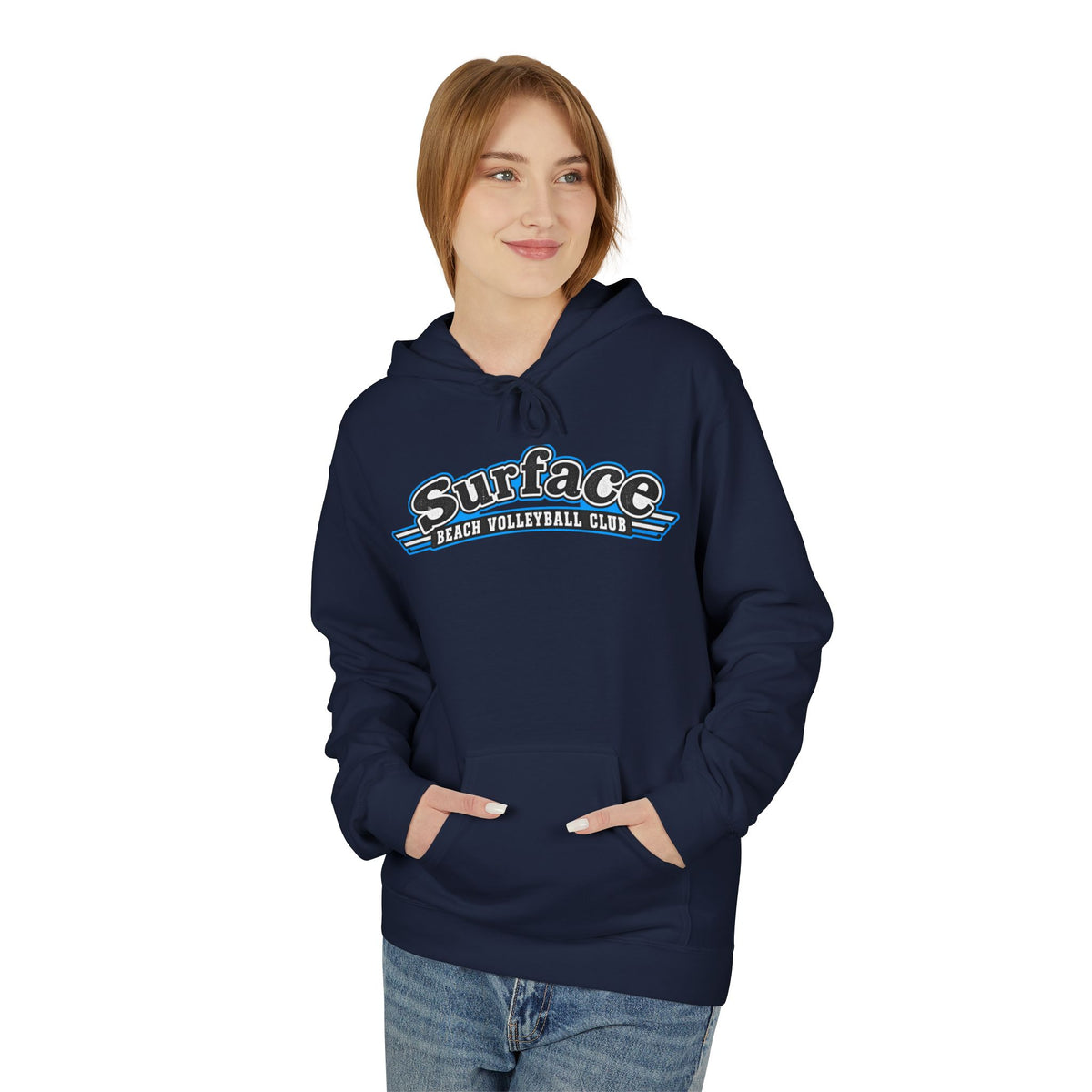 Surface Beach Volleyball Hoodie — Retro Palm Beach Volleyball Club Design