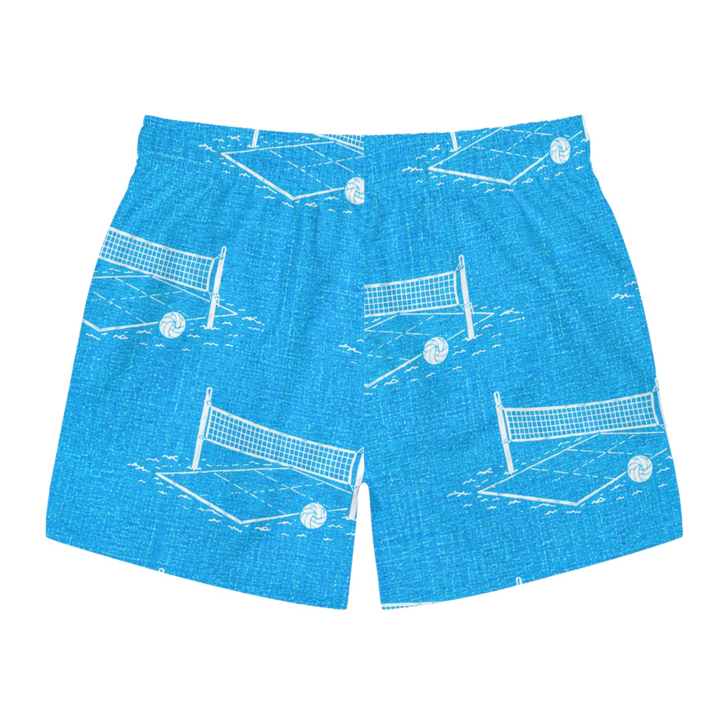 Surfache Beach Volleyball Swim Trunks – Blue Court Print AOP Shorts