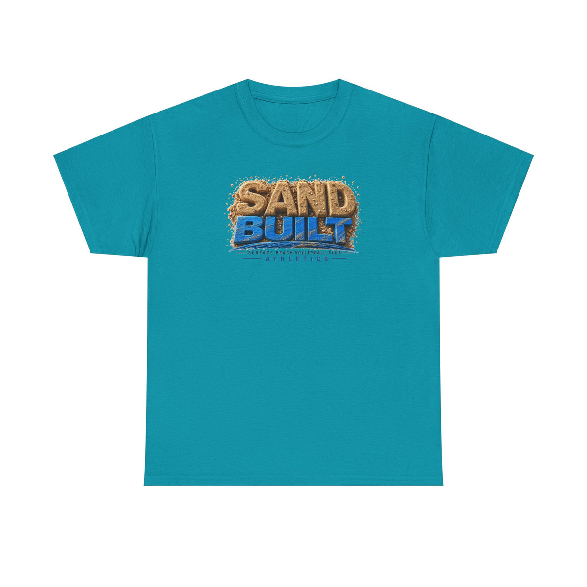 Sand Built Athletic Tee – Beach-Inspired 'Sand Built' Graphic T-Shirt