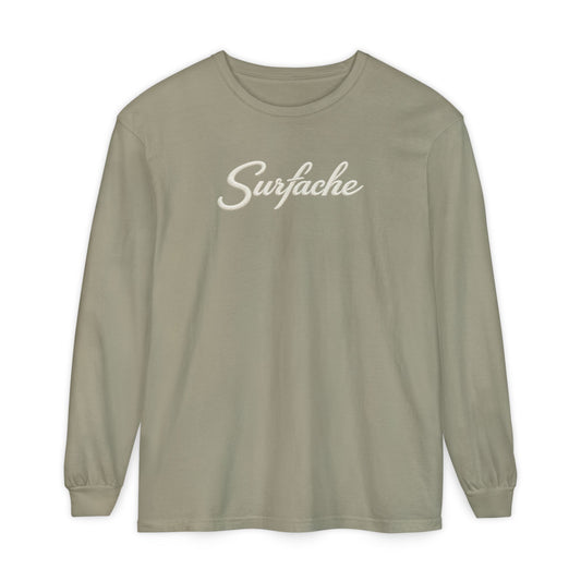 Surfache Long Sleeve T-Shirt — Coastal Wave Graphic Back
