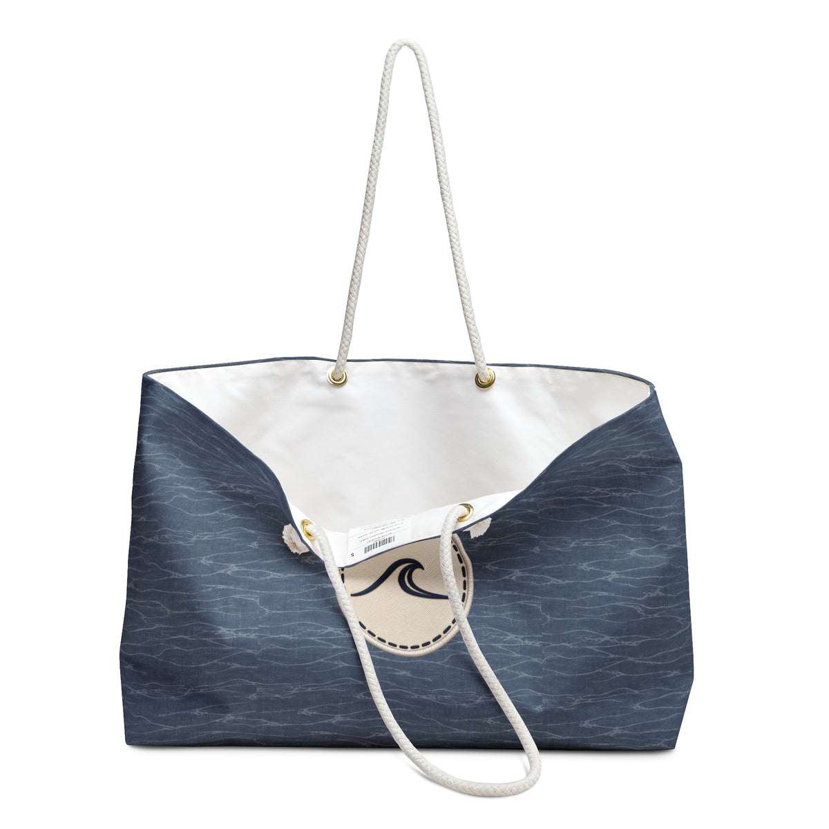 Surfache Navy Wave Weekender Bag — Coastal Canvas Travel Tote